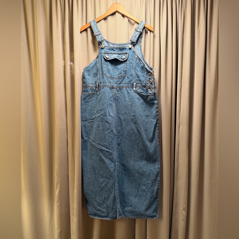 Vintage Route 66 denim overall dress